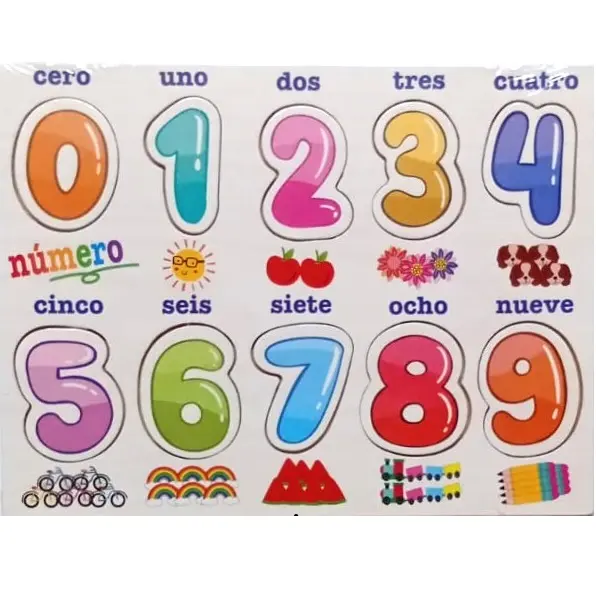 JUEGO DE MADERA CON ENCASTRES Y NUMEROS