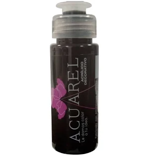 ACRILICO DECORATIVO 60CC NEGRO ACUAREL