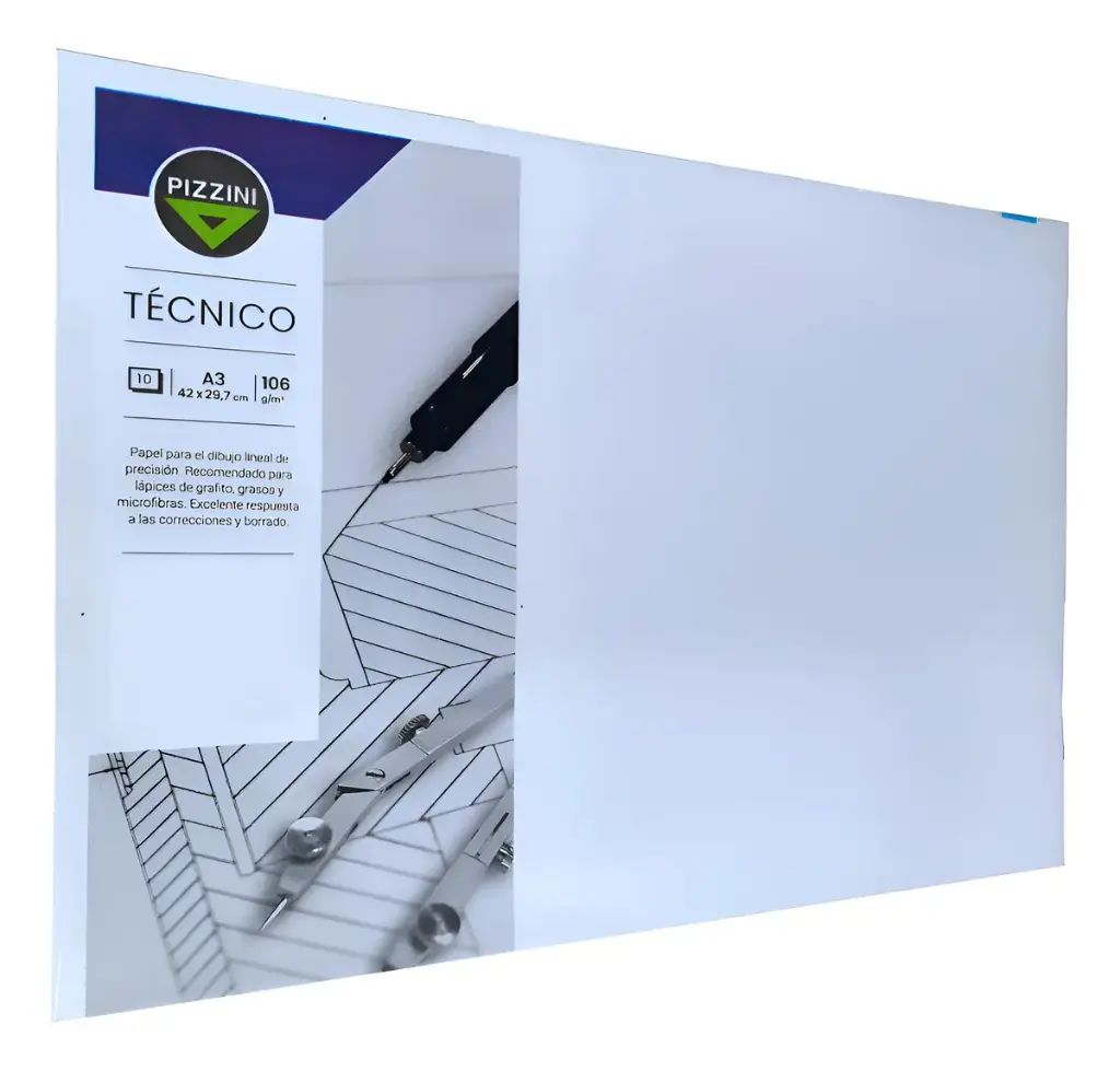 REPUESTO HOJA DE DIBUJO TÉCNICO A3 106 GR 10U PIZZINI