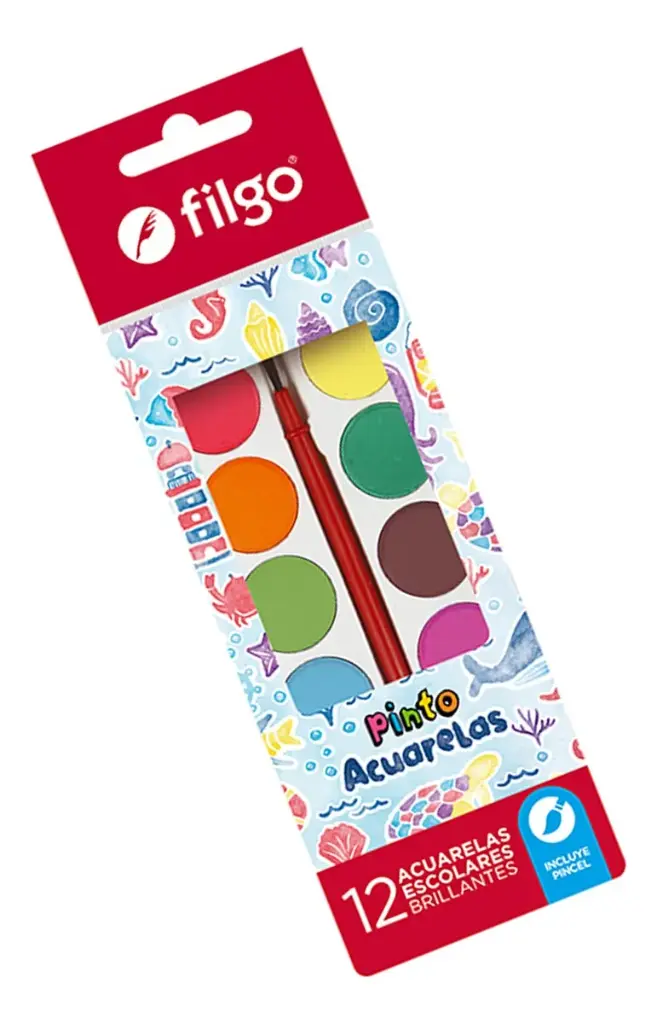 ACUARELA 12 COLORES FILGO