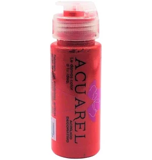[LIB567] ACRILICO DECORATIVO 60CC ROJO FLUO