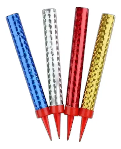 [LIB639] BENGALA PARA TORTA HOLOGRAFICA X4 TICORAL