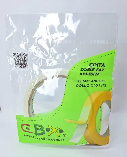 [LIB655] CINTA ADHESIVA DOBLE FAZ 12MMX10MTS CBX