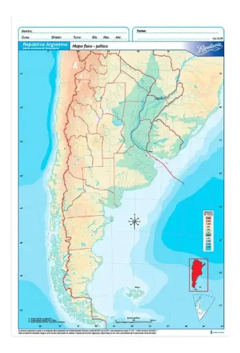 MAPA N6 FISICO POLITICO ARGENTINA