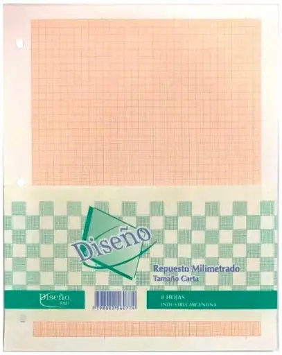 REPUESTO HOJA MILIMETRADA N3 DISEÑO