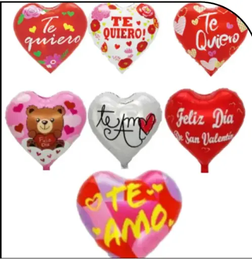 [GCO18] GLOBO METALIZADO CORAZON SAN VALENTÍN 18" 45CM